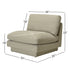 Montyne Armless Bouclé Chair - Soft Oatmeal Upholstery | Cozy Neutral Accent Chair | Kinwell Furniture | Modern Home Chairs